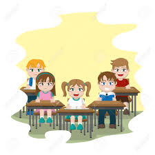 Student sitting at desk clipart. Students Sitting School Desk In The Classroom Vector Illustration Royalty Free Cliparts Vectors And Stock Illustration Image 103426064