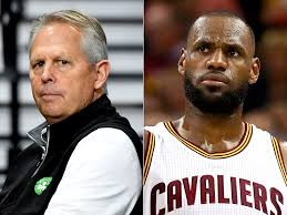 Danny ainge held the trophy for the first time since winning in 1986. Danny Ainge Says Lebron James Is Trying To Sell Himself Like Trump People Com