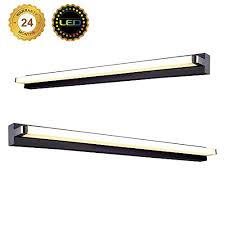 Eglo tabiano matte black integraded led vanity light (matte black). Bathroom Vanity Light Fixture Finxin Fxvl01 Modern And Simple Black Vanity Light Bar Buy Online In Angola At Angola Desertcart Com Productid 60173858