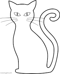This collection of coloring pages feature adorable versions of everyone's favorite halloween characters. Halloween Cat Coloring Pages Coloringall