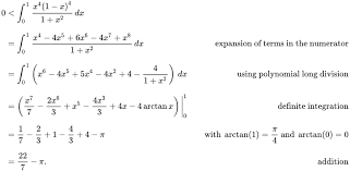 This is a value called pi (). Proof That 22 7 Exceeds P Wikipedia