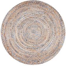 Enhanced soft pile keeps dirt out and keeps these rugs looking. Nuloom Eliz Striped Farmhouse Jute Blue 6 Round Rug Mgdr01a 606r The Home Depot