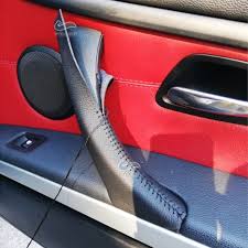 Hand Sewing Door Handle Pull Microfiber Leather Cover Trim For Bmw 3 Series E90 E91 2005 2012 325 330 318 Rhd Lhd Car Interior Upholstery Bmw 3 Series Bmw