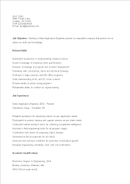 sales application engineer resume