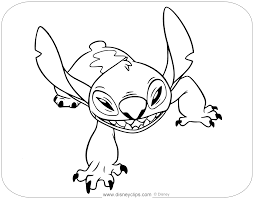 Printable coloring pages of stitch from disney's lilo and stitch eating ice cream, playing the ukulele, standing on his head, growling, crawling, etc. Lilo And Stitch Coloring Pages Disneyclips Com