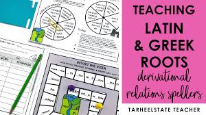 Teaching Latin and Greek Roots - Derivational Relations Spellers —  Tarheelstate Teacher