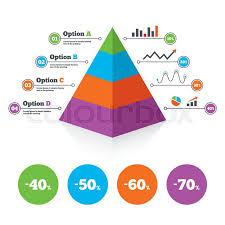Pyramid Chart Template Sale Discount Stock Vector