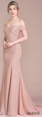 Us 137 00 Trumpet Mermaid Off The Shoulder Court Train Chiffon Lace Bridesmaid Dress Jj S House Lace Bridesmaid Dresses Prom Dresses Long Gowns Dresses