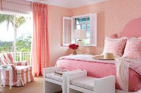 Tour This Colorful Bahamas Beach House Coastal Bedrooms Pink Master Bedroom Beach Cottage Decor