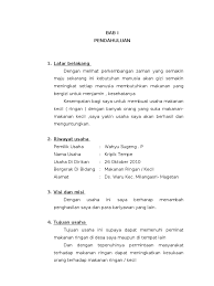Contoh proposal usaha makanan ringan. Proposal Kewirausahaan