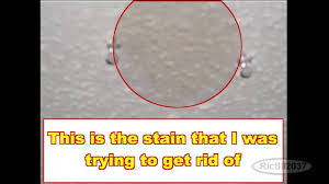 If you have had a leak in your house and there is a water stain on your ceiling this is the best way to make the stain go away. How To Get Rid Of Water Stains On The Ceiling Youtube