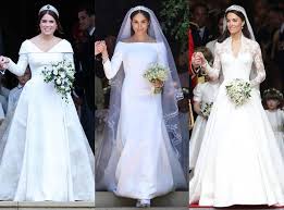 How The Cost Of Princess Eugenie S Wedding Compares To Meghan Markle S And Kate Middleton S E Online Megan Markle Wedding Dress Royal Wedding Dress Eugenie Wedding