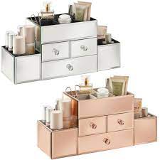 Beautify 3 Drawer Mirrored Glass Jewellery Box Makeup Display Organiser Case In Health Amp Gold Room Decor Rose Gold Room Decor Room Decor Bedroom Rose Gold