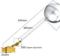 Brass Float Valve 1/2 Inch Male Thread G1/2 Stainless Steel Water Level  Sensor Auto Fill Valve for Ponds Cooling Towers Aquariums DN15 Automatic  Shut ...