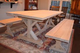 Our Fancy Smancy Farmhouse Table With Matching Benches Farmhouse Dining Room Table Farmhouse Table Plans Farmhouse Style Table