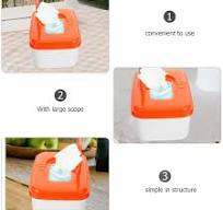 HOMEMAXS 2 Pcs Flushable Wipe Box Wet Dispenser Refillable Wipes Container