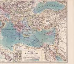 Çakir, çelik, demiral, söyüncü, meras, okay, tufan, karaman, çalhanoglu, yazici y yilmaz. Mediterraneo Grecia Turquia Chipre Mapa De Pais De 1905 Italia Islas Baleares Ebay