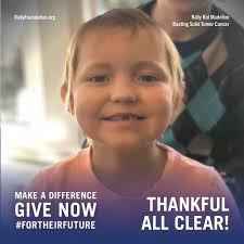 It's a Happy Thanksgiving indeed—#RallyKid Madeline's scans were ALL CLEAR.  We are so grateful for moments like these and for supporters like you! Make  a difference. Give today #ForTheirFuture. To donate, click