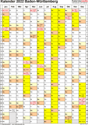 ᐅ ferien in baden wurttemberg bw feiertage kalender. Kalender 2022 Baden Wurttemberg Ferien Feiertage Excel Vorlagen