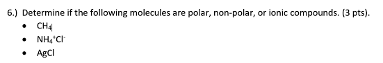 This problem has been solved! Solved 6 Determine If The Following Molecules Are Polar Chegg Com