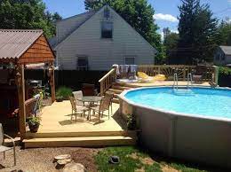 28 Creative Ideas For Landscaping Around Above Ground Pool Backyard Pool Landscaping Above Ground Pool Landscaping Above Ground Swimming Pools