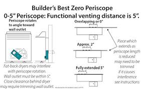 Space saving aluminum dryer duct is ideal for use in tight clothes dryer installations. Amazon Com Builder S Best 084149 Zero Adjustable Dryer Vent Periscope Aluminum Industrial Scientific