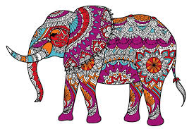 Big elephant and little elephant. 8 Beautiful Decorative Elephant Coloring Pages For Adults Print Color Fun