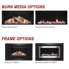 Rinnai 950 Log Fire S Steel On Black Fascia Log Set