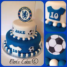 Soccer Football Birthday Cakes For 10 Year Old Boy Chelsea Football Cake Soccer Cake Chelsea Football Cake Cake