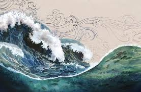 Ocean Wave Ocean Waves Painting Ocean Wave Drawing Wave Illustration