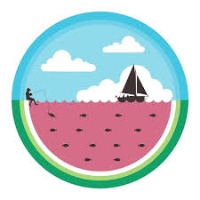 Delightful Illustrations Cleverly Reimagine Fruits In Unexpected Ways Watermelon Illustration Fruit Illustration Illustration