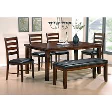 Dining Room Group With Wood Finish And Leather Seats Aaron S Stylish Dining Room Dining Table In Kitchen Dining Table