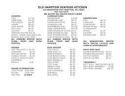 Maybe you would like to learn more about one of these? Old Hampton Seafood Kitchen Menu
