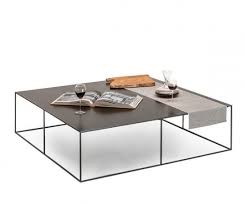 zeus slim irony sofabord kvadratisk 100x100 table basse grande table basse table basse design
