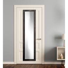 It hooks right over the door, so space is no issue. Clouded Bronze Full Length Over The Door Mirror Overstock 28054843
