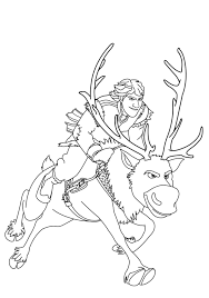 Coloring Frozen Kristoff Sven Jpg 2372 3371 Frozen Coloring Pages Frozen Coloring Coloring Books