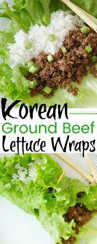 Korean Ground Beef And Rice Lettuce Wraps Recipe Recipe In 2020 Korean Ground Beef Lettuce Wrap Recipes Wrap Recipes