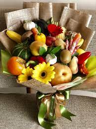 Here, we list some common fruits and vegetables in english with example sentences. Fruit Nd Vegetables Bouquet By Jw Florist Vegetable Bouquet Edible Bouquets Fruit Basket Gift