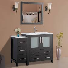 Includes white cabinet with authentic italian carrara marble countertop and white ceramic sink. Vanity Art 42 Inch Single Sink Modern Bathroom Vanity Combo Set 1 Shelf 5 Drawers Ceramic Top Bathroom Cabinet With Free Mirror Va3030 42 E Buy Online In Bahamas At Bahamas Desertcart Com Productid 199676053
