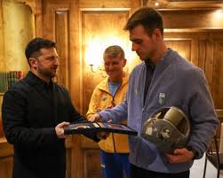 Volodymyr Zelenskyy honours disqualified skeleton racer with order of freedom