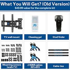 Maybe you would like to learn more about one of these? Mounting Dream Full Motion Tv Mount For 26 55 Inches Tv Corner Tv Wall Mount Bracket Kit Included Socket Wrench Hdmi Cable With Swivel Articulating Arm Up To Vesa 400x400mm And 60lb