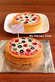 Birthday cake that looks like pizza. Pizza Cake Vanilla Cake With Oil My Kitchen Trials