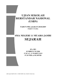 Sejarah telah memberi pelajaran berharga kepada. Soal Usbn Sejarah K2006 Pdf