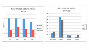 The Charts Below Give Information About Usa Marriage And