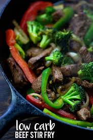 Have all the ingredients chopped and ready to toss in the wok / skillet because this recipe add mushrooms, then stir for 2 to 3 minutes until the vegetables are almost cooked. Steak Stir Fry That Low Carb Life