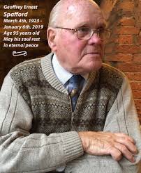 Geoffrey Spafford Today January 17th 2019 is the Funeral o…