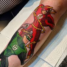 Brilliant green lantern tattoo by highness 5sobim. Chapel Street Tattoo On Twitter Flash And Green Lantern Added To An Existing Dc Sleeve By Stickypop Chapelstreettattoostudio Chorley Uktta Tattoo Dc Dccomics Greenlantern Theflash Comictattoo Cartoontattoo Dccomics Butterluxe Uk