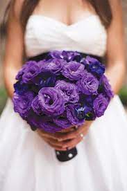 Rose Alternatives Purple Bridal Bouquet Purple Wedding Flowers Purple Wedding Inspiration