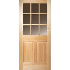 Exterior Wood Door Slab With Glass