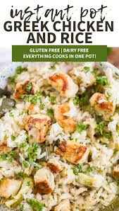 Instant Pot Greek Chicken And Rice What Molly Made Recipe In 2020 Instant Pot Chicken And Rice Recipe Gluten Free Crock Pot Recipes Greek Chicken Recipes